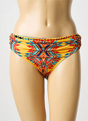 Bas de maillot de bain imprimé fantaisie culotte jaune BLUELOBSTER femme