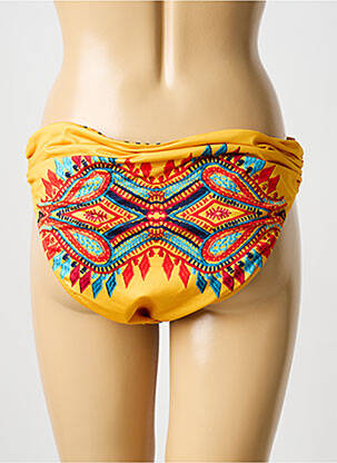 Bas de maillot de bain imprimé fantaisie culotte jaune BLUELOBSTER femme