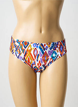 Bas de maillot de bain imprimé fantaisie culotte blanc ANTIGEL femme