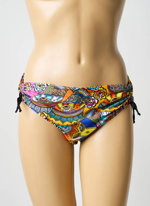 Bas de maillot de bain imprimé fantaisie culotte noir ANTIGEL femme