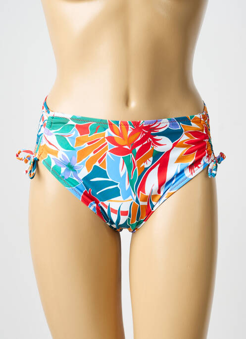 Bas de maillot de bain imprimé fantaisie culotte bleu ANTIGEL femme