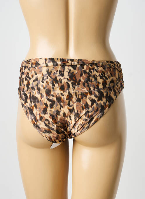 Bas de maillot de bain imprimé fantaisie culotte beige BLUELOBSTER femme