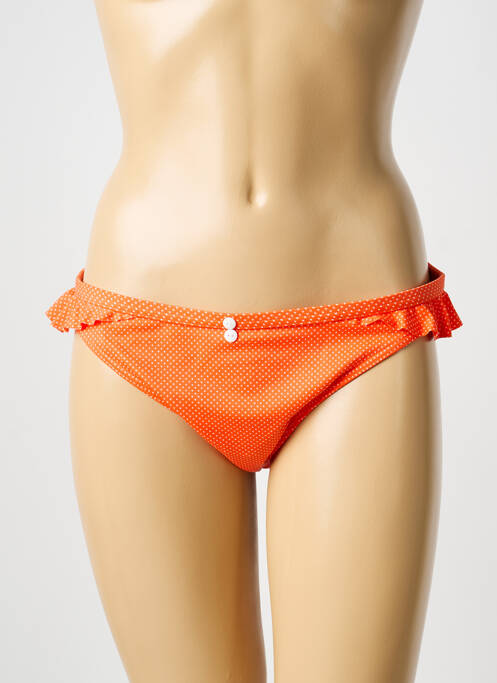 Bas de maillot de bain imprimé fantaisie culotte orange FREYA femme