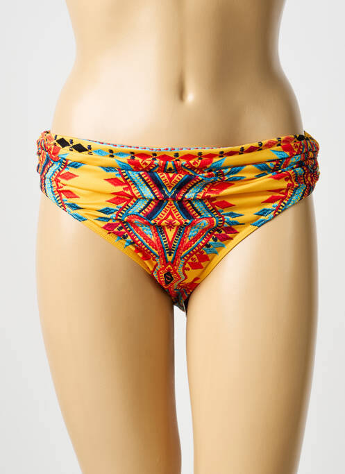 Bas de maillot de bain imprimé fantaisie culotte jaune BLUELOBSTER femme