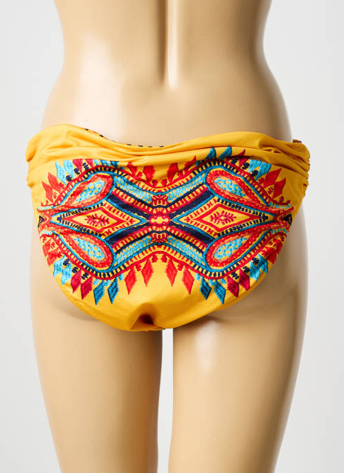 Bas de maillot de bain imprimé fantaisie culotte jaune BLUELOBSTER femme
