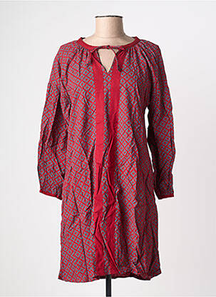 Robe courte manches longues manches longues rouge BAMBOO'S femme