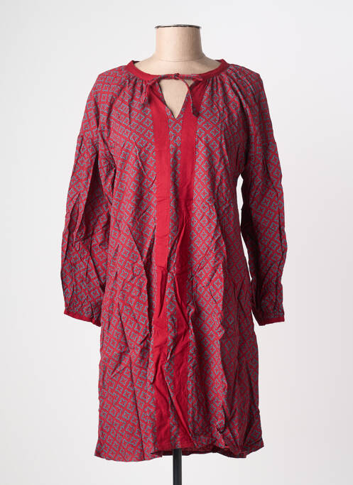 Robe courte manches longues manches longues rouge BAMBOO'S femme