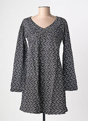 Robe courte manches longues manches longues noir BAMBOO'S femme
