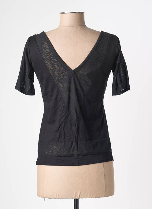 Top manches courtes manches courtes noir BAMBOO'S femme
