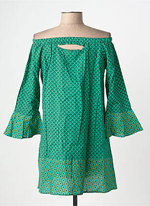 Tunique manches longues imprimé fantaisie vert SINOE BY BAMBOO'S femme