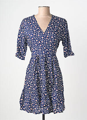 Robe courte manches courtes manches courtes bleu SINOE BY BAMBOO'S femme