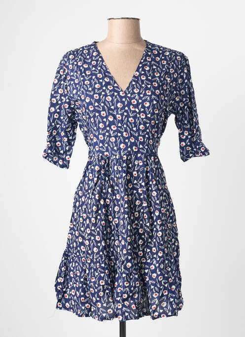 Robe courte coupe évasée manches courtes bleu SINOE BY BAMBOO'S femme