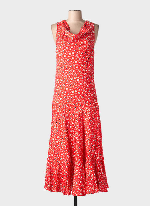 Robe longue imprimé fantaisie sans manche rouge SINOE BY BAMBOO'S femme