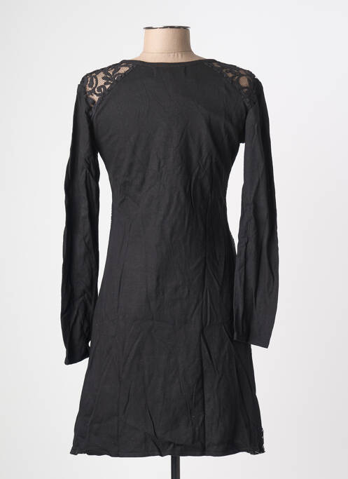 Robe courte manches longues manches longues noir BAMBOO'S femme