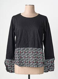 Top col rond manches longues noir BAMBOO'S femme