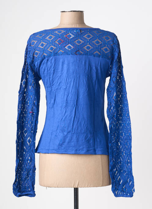T-shirt manches longues manches longues bleu BAMBOO'S femme