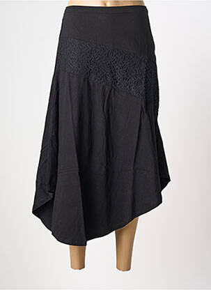 Jupe longue coupe droite noir BAMBOO'S femme