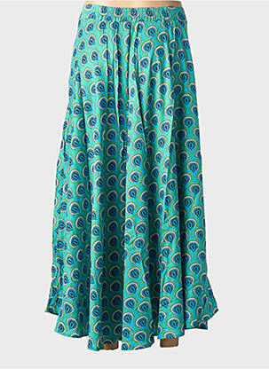 Jupe longue imprimé fantaisie bleu BAMBOO'S femme