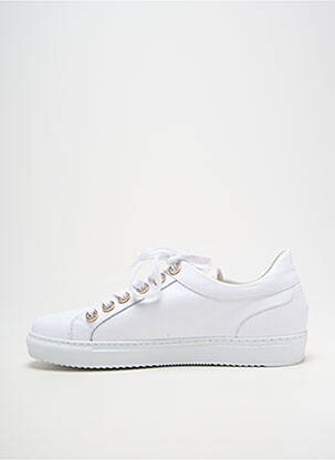 Baskets tissage satiné talon plat jusqu'à 3cm blanc MYMA femme
