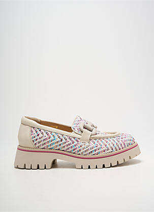 Mocassins tissage satiné talon de 4 à 6cm beige SOFTWAVES femme
