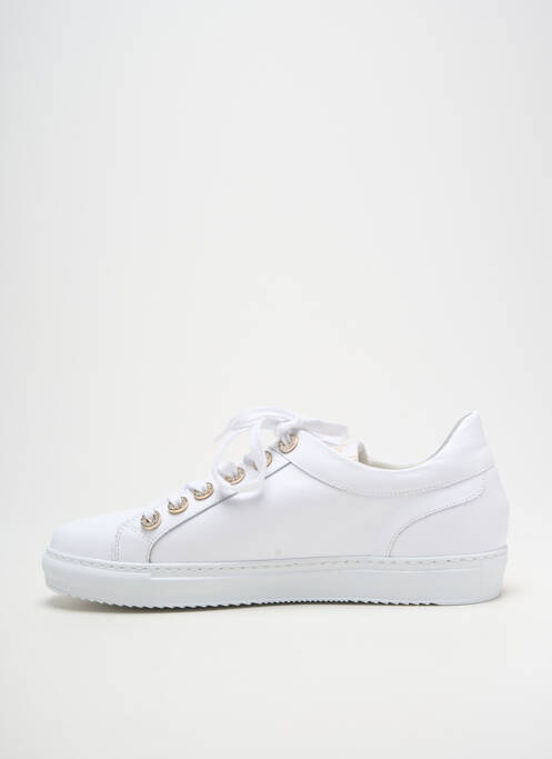 Baskets tissage satiné talon plat jusqu'à 3cm blanc MYMA femme