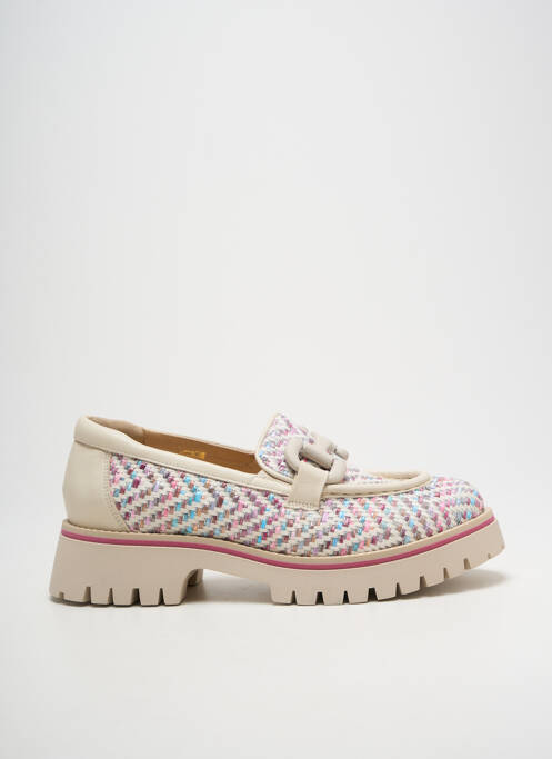 Mocassins tissage satiné talon de 4 à 6cm beige SOFTWAVES femme