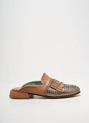 Mules/sabots semelle extérieure cuir talon plat jusqu'à 3cm marron FELMINI femme