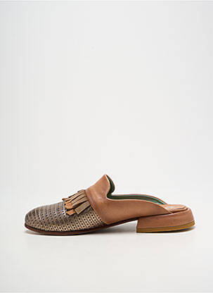 Mules/sabots semelle extérieure cuir talon plat jusqu'à 3cm marron FELMINI femme