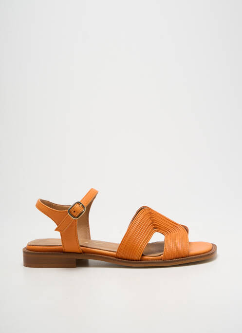Sandales/nu pieds chiquet talon plat jusqu'à 3cm orange JHAY femme