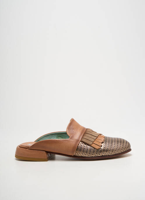Mules/sabots semelle extérieure cuir talon plat jusqu'à 3cm marron FELMINI femme