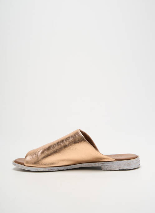 Mules/sabots tissage satiné talon plat jusqu'à 3cm marron LUNE & L'AUTRE femme