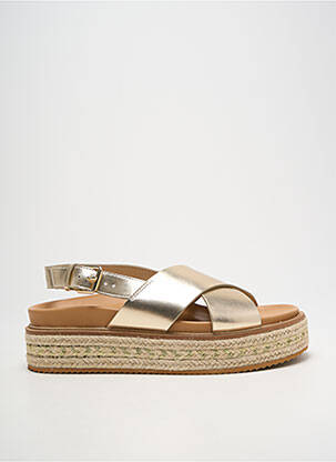 Sandales/nu pieds matière lisse talon de 4 à 6cm or NO NAME femme