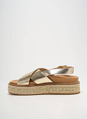 Sandales/nu pieds matière lisse talon de 4 à 6cm or NO NAME femme