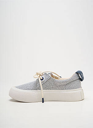 Baskets tissage satiné talon plat jusqu'à 3cm bleu ARMISTICE femme