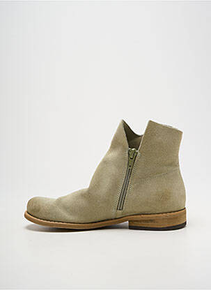 Bottines/boots nubuck talon plat jusqu'à 3cm vert FELMINI femme