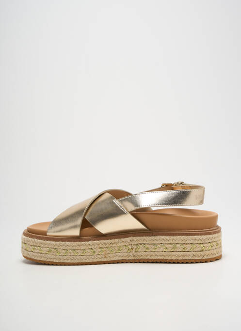 Sandales/nu pieds matière lisse talon de 4 à 6cm or NO NAME femme
