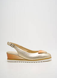 Sandales/nu pieds tissage satiné talon de 4 à 6cm or SOFTWAVES femme