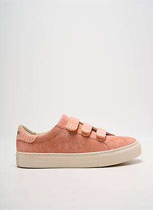 Baskets bout rond talon plat jusqu'à 3cm rose NO NAME femme