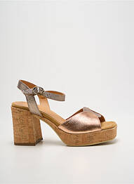 Sandales/nu pieds semi compensé talon de 7 à 9cm rose MINKA DESIGN femme