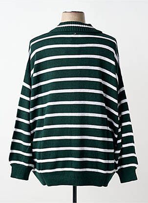 Pull stretch manches longues vert SHEEGO femme