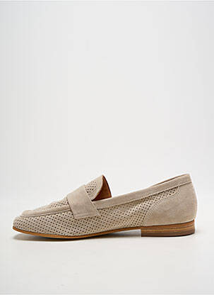 Mocassins nubuck talon plat jusqu'à 3cm gris ADIGE femme