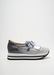 Mocassins matière lisse talon de 4 à 6cm argent SOFTWAVES femme