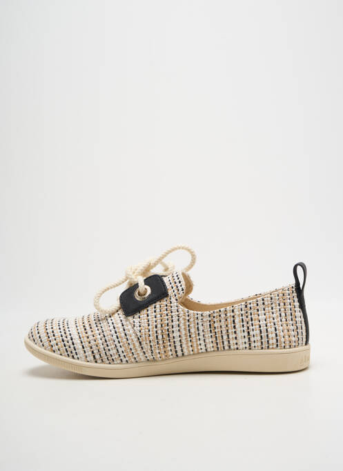 Baskets bout rond talon plat jusqu'à 3cm beige ARMISTICE femme
