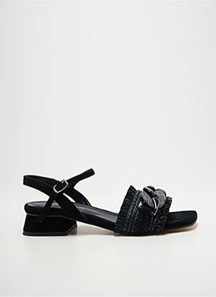 Sandales/nu pieds tissage satiné talon de 4 à 6cm noir PHILIPPE MORVAN femme