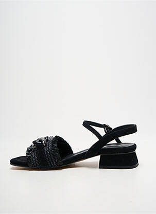 Sandales/nu pieds tissage satiné talon de 4 à 6cm noir PHILIPPE MORVAN femme
