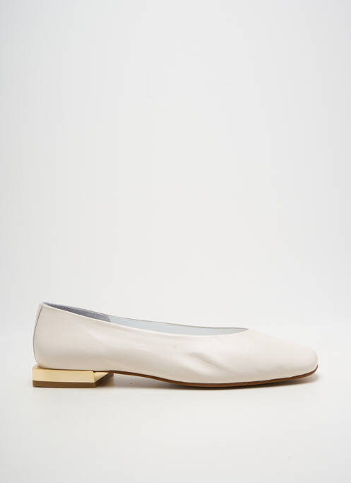 Ballerines talon bas talon plat jusqu'à 3cm blanc REQINS femme