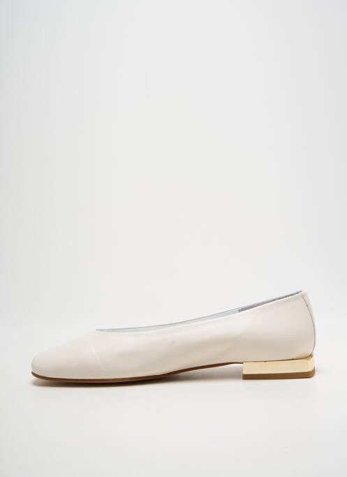 Ballerines talon bas talon plat jusqu'à 3cm blanc REQINS femme
