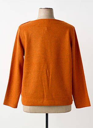 Pull coupe droite manches longues orange TOM TAILOR femme