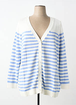 Gilet manches longues fermeture boutonnée sur le devant blanc SHEEGO femme