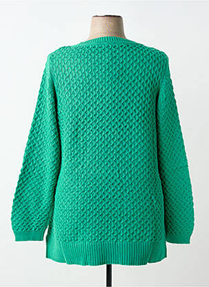 Pull col v manches longues vert SHEEGO femme